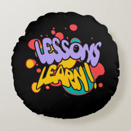 COJÍN REDONDO LECCIONES DE SALPICADURA DE PINTURA EN CASA ALMOHA