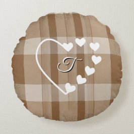 Cojín Redondo legant Plaid Autumn Acción de Gracias