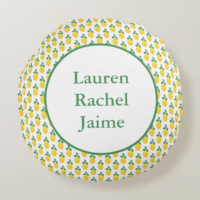Cojín Redondo Lemones simples (Anverso)