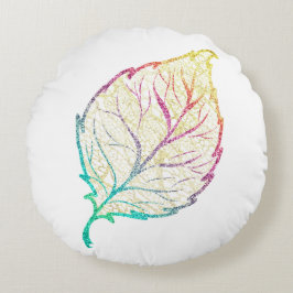 Cojín Redondo Leña de otoño elegante lindo color rosa pastel oro