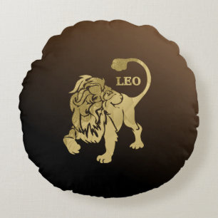 Cojín Redondo Leo Lion Zodiac