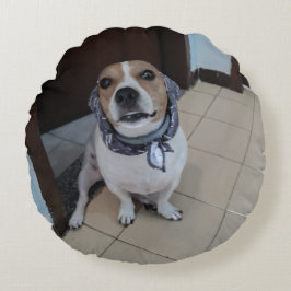 Cojín Redondo Leo the sweet and friendly jack russell
