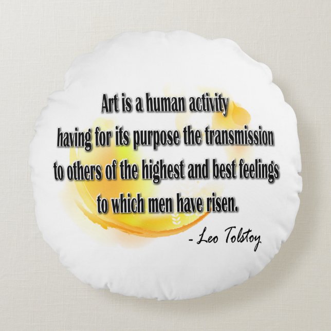 Cojín Redondo Leo Tolstoy (Anverso)