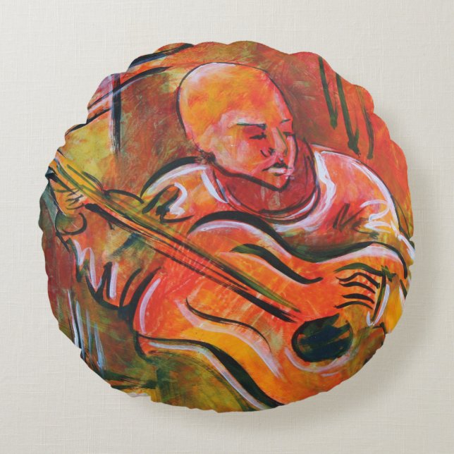 Cojín Redondo León 2008 (Anverso)