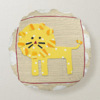 León amarillo con puntos de polka blanco