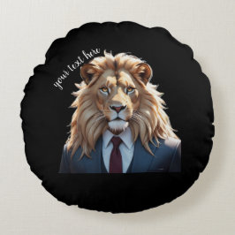 Cojín Redondo león con traje