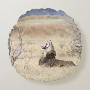 Cojín Redondo León de Yawning