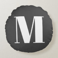 Letra inicial gris oscuro monograma moderno
