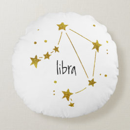 Cojín Redondo Libra Zodiac