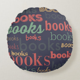 Cojín Redondo ¡Libros de los libros de los libros!