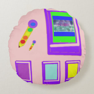 Cojín Redondo Libros Espaciales