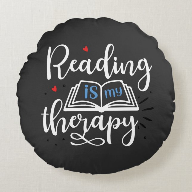 Cojín Redondo Libros para leer juntos (Anverso)