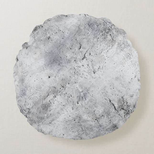 Cojín Redondo Light Concrete Plaster Texture with Distress (Anverso)