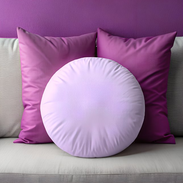 Cojín Redondo Lilac Round Pillow (Lilac Solid Round Pillow)