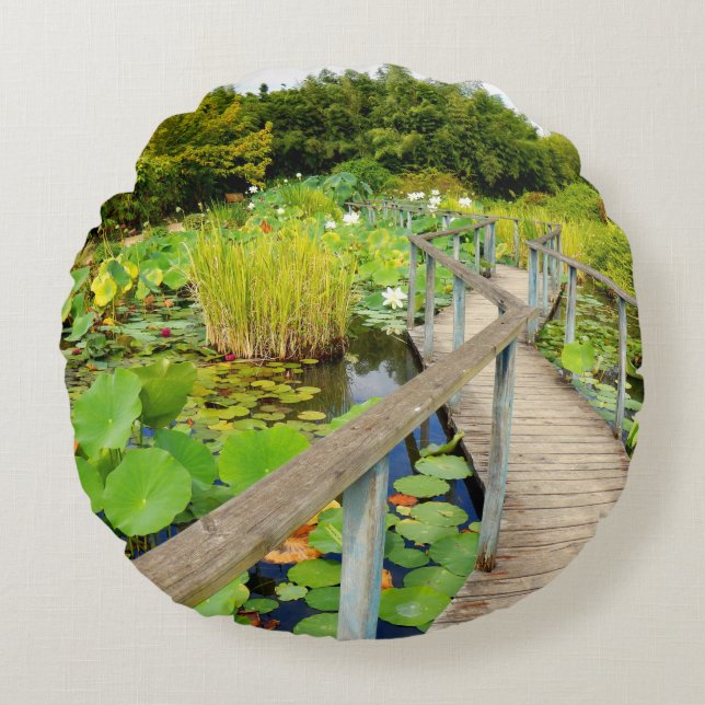 Cojín Redondo Lily Pond Round Cushion (Anverso)