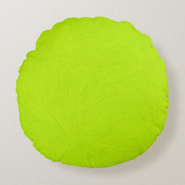 Cojín Redondo Lime Resumen de pintura (Anverso)