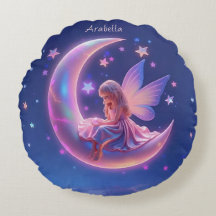 Linda Hada Rubia Luminosa Sentada en la Luna