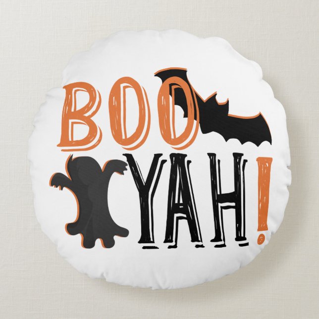 Cojín Redondo lindo booyah halloween (Anverso)