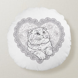 Cojín Redondo Line Art Ritual Collection -