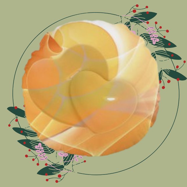 Cojín Redondo Líneas abstractas ondeando la sonrisa de amor mode (Subido por el creador)