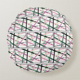 Cojín Redondo Líneas de primavera