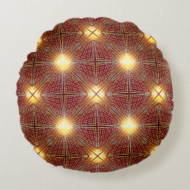 Cojín Redondo Líneas de repetición extrañas que generan círculos