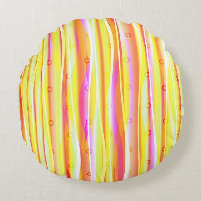 Cojín Redondo Líneas onduladas (Anverso)