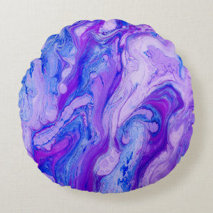 Cojín Redondo líquido púrpura psicodélico