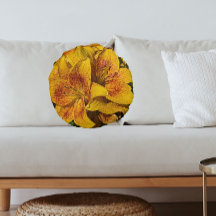 Lirio Asiático Amarillo Floración Floral