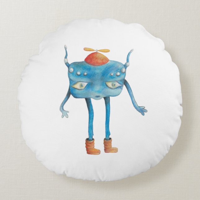 Cojín Redondo Little Alien Pi (Anverso)