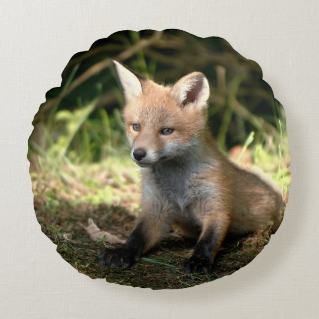Cojín Redondo Little Cub Red Fox (Anverso)