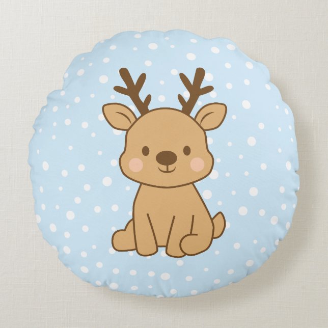 Cojín Redondo Little Reindeer (Anverso)