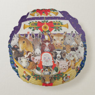 Cojín Redondo Llegada del navidad