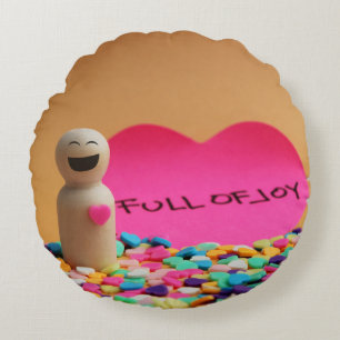 Cojín Redondo Lleno de alegría