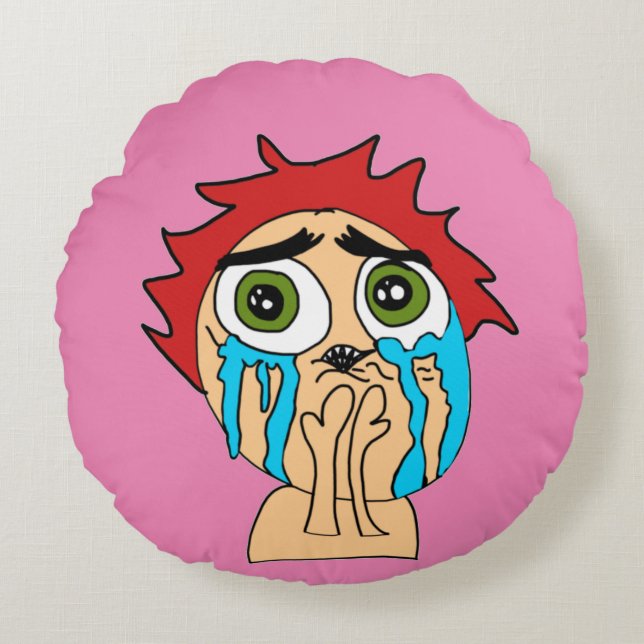 Cojín Redondo llorar por amor (Anverso)