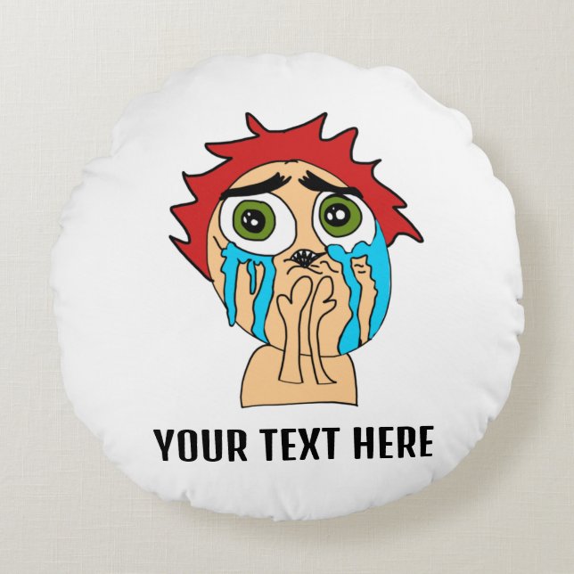 Cojín Redondo llorar por amor (Anverso)