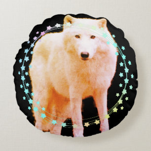 Cojín Redondo lobo recalido Pillow