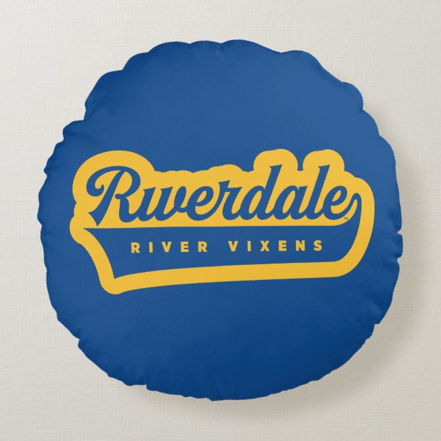 Cojín Redondo Logo de Riverdale River Vixens (Anverso)