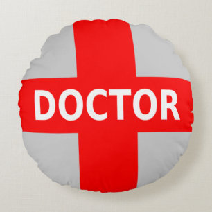 Cojín Redondo Logotipo de médico