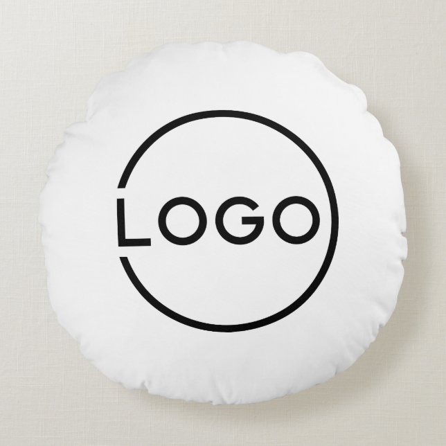 Cojín Redondo Logotipo Empresarial Personalizado (Anverso)