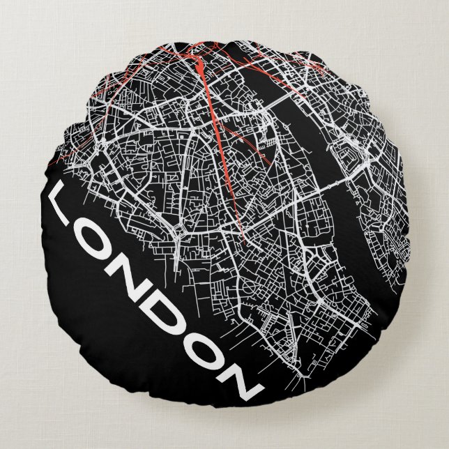 Cojín Redondo London Design Pillow (Anverso)
