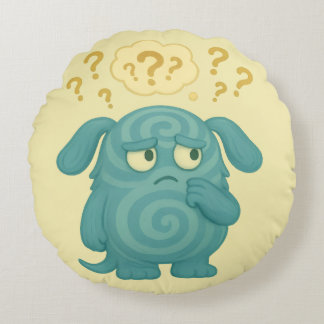 Cojín Redondo Loopi Kissen – Das nachdenkliche ADHS-Monster
