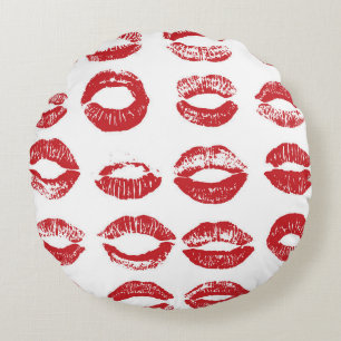 Cojín Redondo Los labios de las mujeres. Aislamiento de labios d