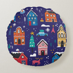 Cojín Redondo Los Navidades más bonitos albergan ilustraciones p