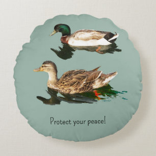 Cojín Redondo Los patos. Paz