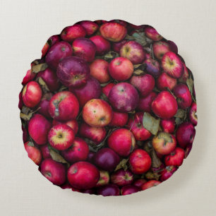 Cojín Redondo Lote de manzanas rojas