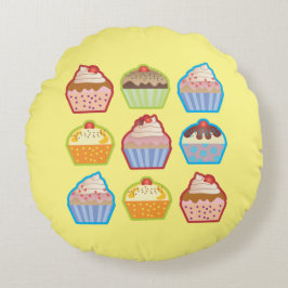 Cojín Redondo Lotsa Cute Cupcakes Children Girly