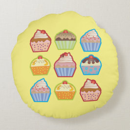 Cojín Redondo Lotsa Cute Cupcakes Children Girly