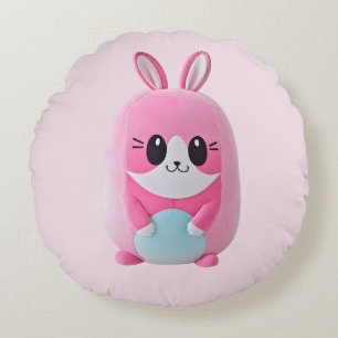 Cojín Redondo "Lou Lou". Una criatura rosa adorable.