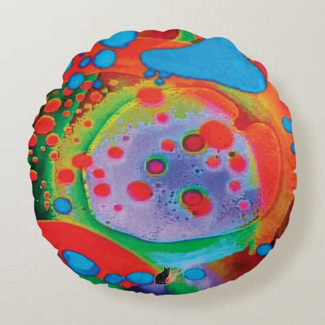 Cojín Redondo Lounging líquido (Anverso)